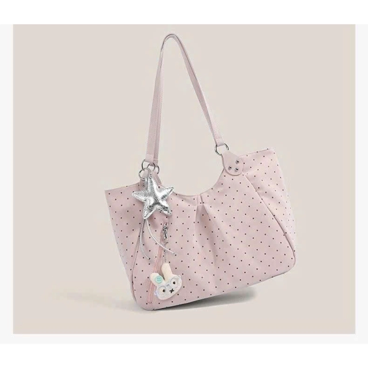 (Da Mềm - Tặng Charm Sao) Túi Xách Nữ Cunbag Chấm Bi Nhí Đeo Vai Đeo Chéo Xách Tay Tiện Lợi CUN523